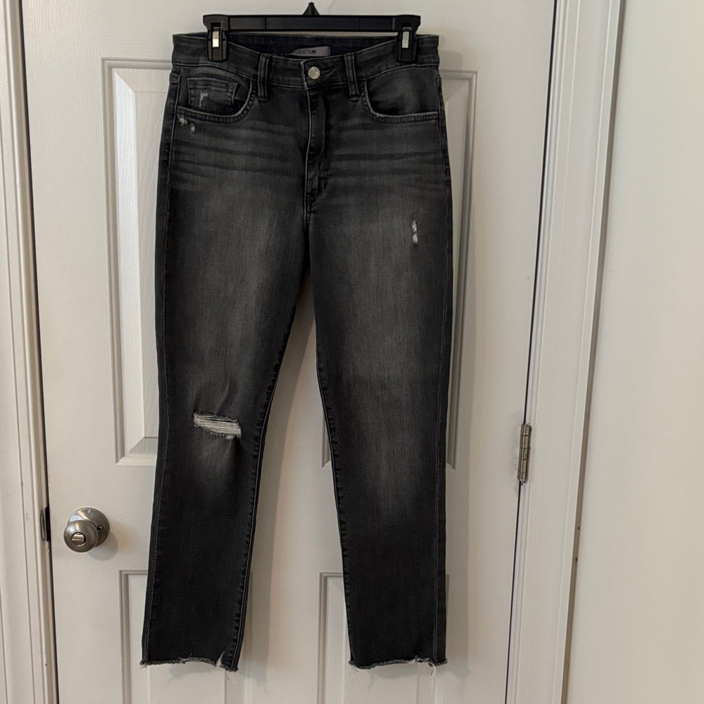 Joe's Jeans Black Distressed Ankle Jeans